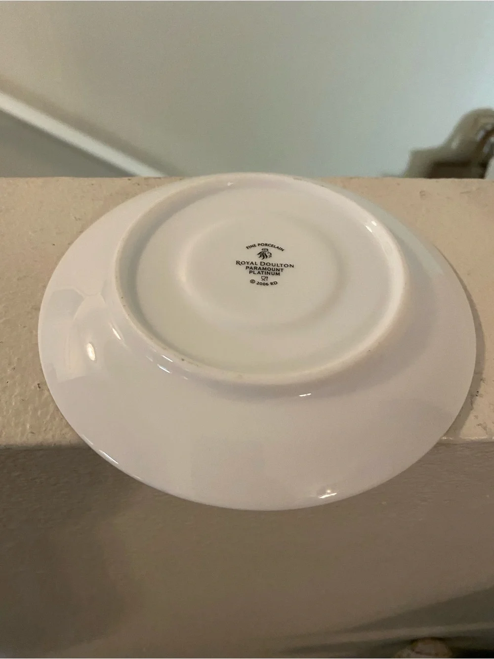 Royal Doulton. Fine Porcelain. White/Silver. 2006. Paramount Platinum. 3 Piece.
